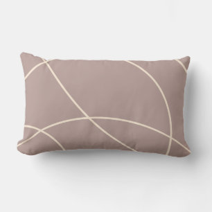 Coussin Rectangle Cool Moderne Abstrait Line Art Dessin Dusty Mauve