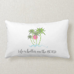 Coussin Rectangle Cool unique d'été tropical de citation de plage