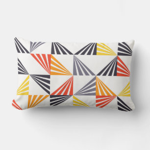 Coussin Rectangle Cool, unique, tendance, urbain, triangles colorés