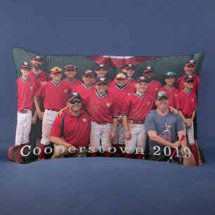 Coussin Rectangle Cooperstown NY Baseball Team Entraîneurs Joueurs P