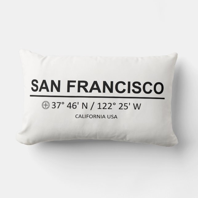 Coussin Rectangle Coordinates San Francisco (Recto)