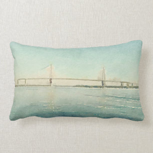 Coussin Rectangle Copie d'aquarelle de pont de Charleston la