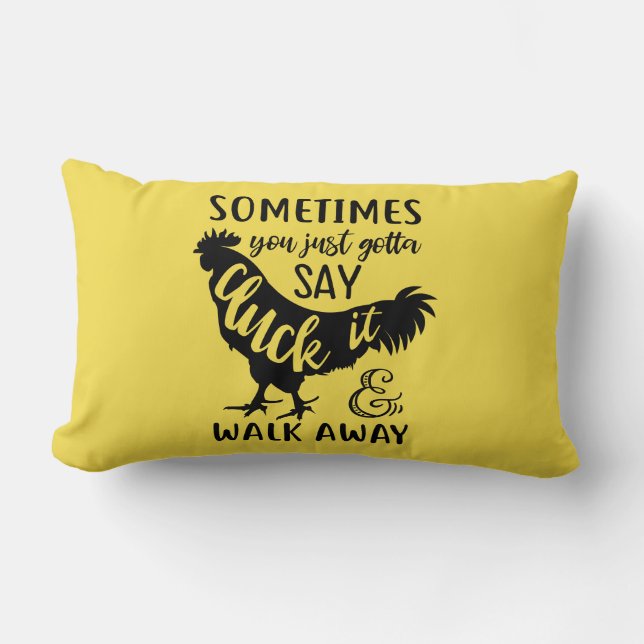 Coussin Rectangle Coq Jaune de l'éleveur de poulets cuits de l'aubie (Recto)