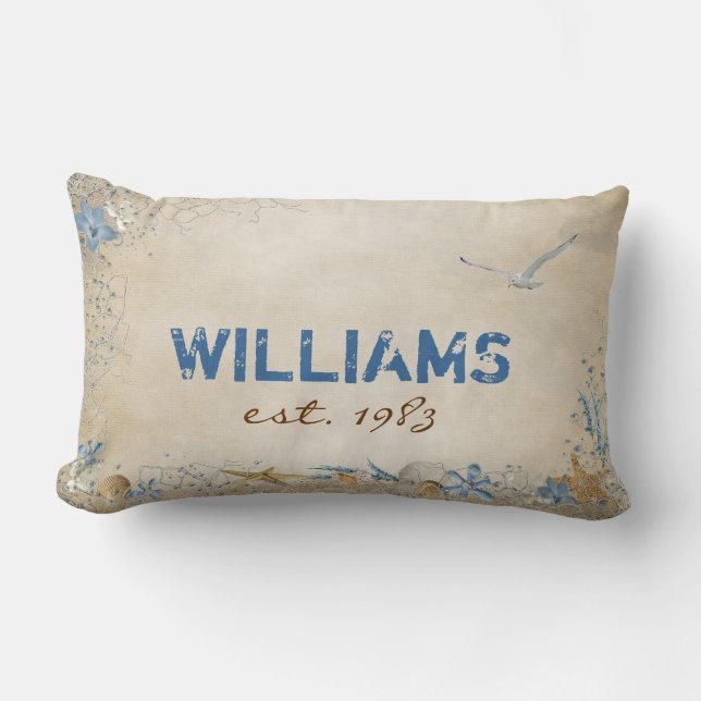 Coussin Rectangle Coquillages et écrevisses (Recto)