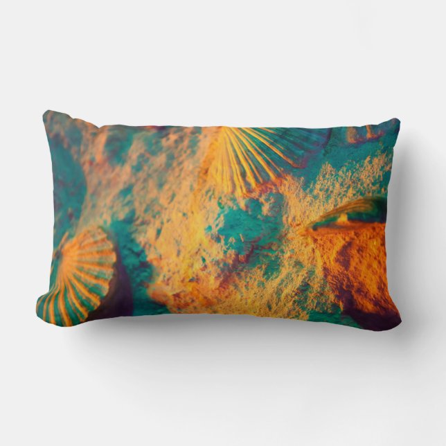 Coussin Rectangle Coquillages et sable (Recto)