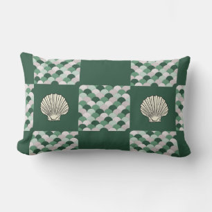 Coussin Rectangle Coquille de saint avec Motif de saint géométrique