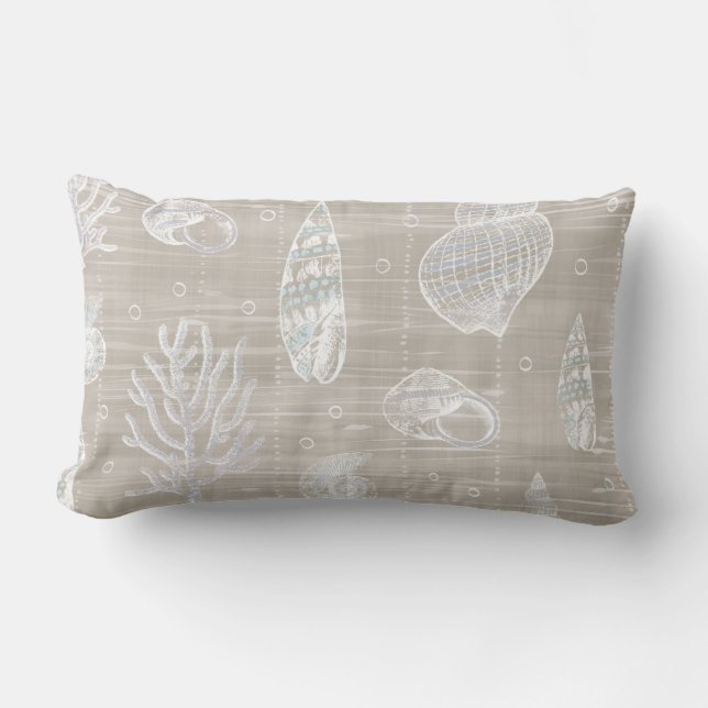 Coussin Rectangle Coquilles Côtières (Recto)
