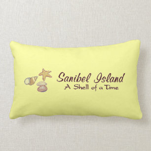 Coussin Rectangle Coquilles d'île de Sanibel, la Floride