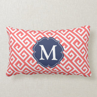 Coussin Rectangle corail diagonal.ai de grec-clé
