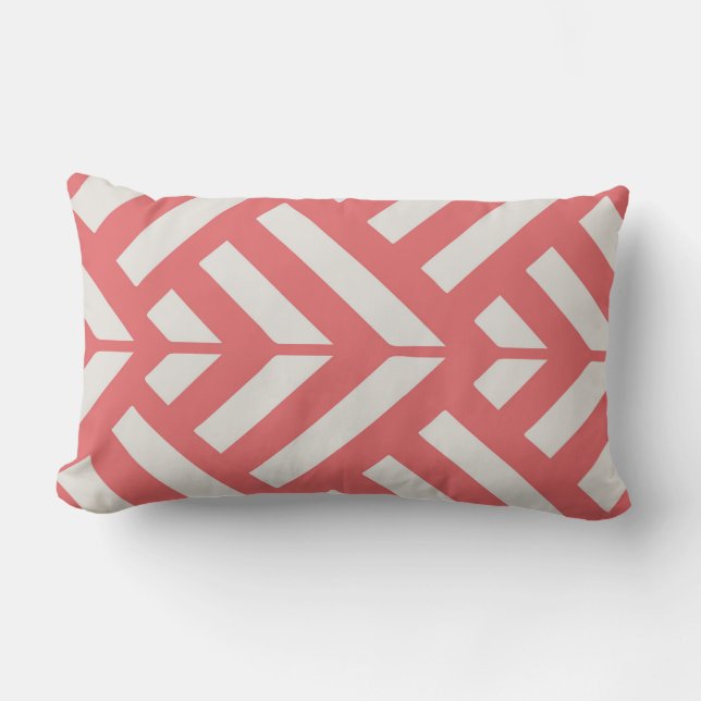 Coussin Rectangle Corail moderne (Recto)