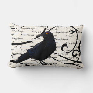 Coussin Rectangle Corbeau d'oreiller d'Halloween