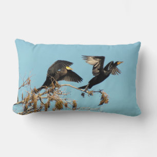 Coussin Rectangle Cormorans à deux mâts prennent l'avion (2537)