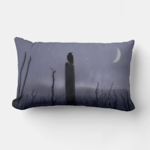 Coussin Rectangle Corneille Éthérée La Nuit