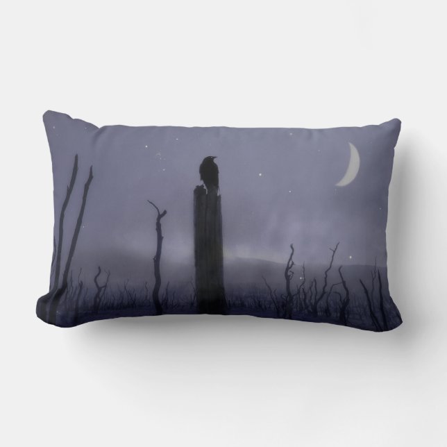 Coussin Rectangle Corneille Éthérée La Nuit (Recto)