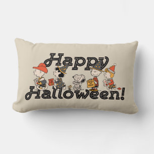Coussin Rectangle Cortège joyeux d'Halloween de la bande de Peanuts