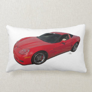 Coussin Rectangle Corvette rouge