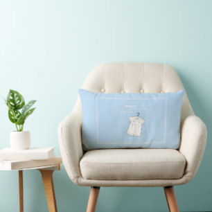 Coussin Rectangle Costume Baptême de petit-fils sur Bleu bébé Person