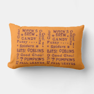 Coussin Rectangle Costume de bonbons d'Halloween 31 oct. orange et n