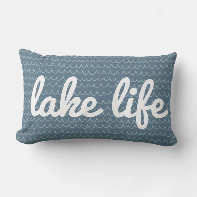 Coussin Rectangle Cosy Lake Life Décor Cabine moderne (Recto)