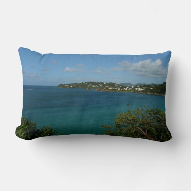 Coussin Rectangle Côte de Sainte-Lucie - Caraïbes Photo de vacances (Recto)