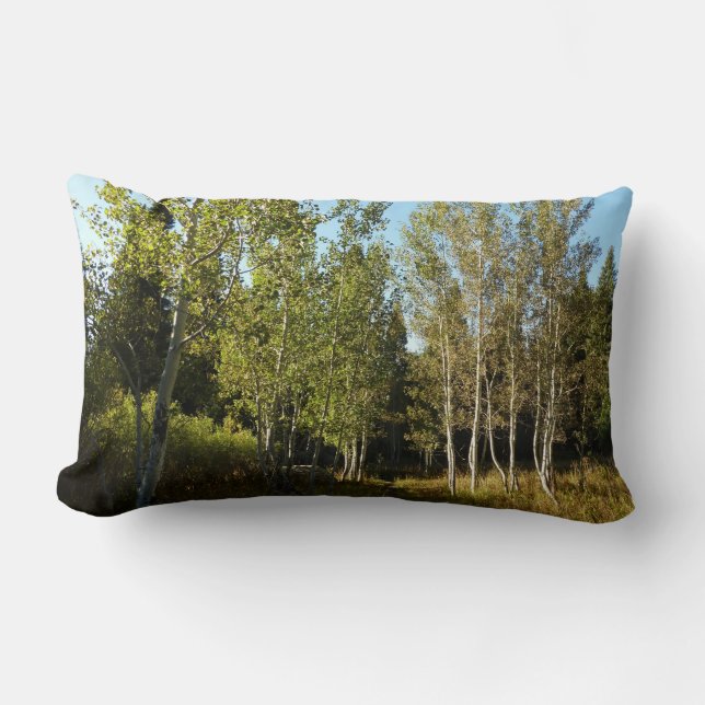 Coussin Rectangle Cottonwoods le long de Moose Ponds Trail à Grand T (Recto)