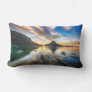 Coussin Rectangle Coucher de soleil à El Nido