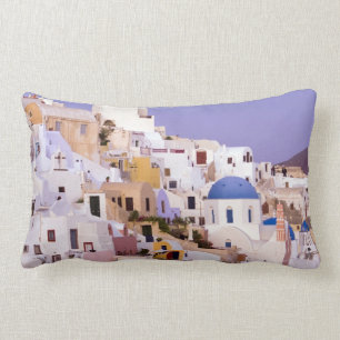 Coussin Rectangle Coucher de soleil à Oil, Santorin 2