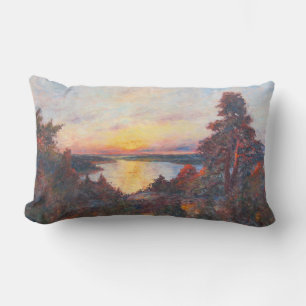Coussin Rectangle Coucher de soleil au bord de la côte (par Kimon Lo