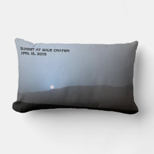 Coussin Rectangle Coucher de soleil bleu martien