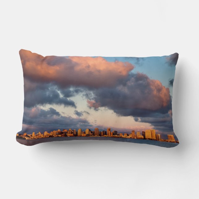 Coussin Rectangle Coucher de soleil sur la baie de San Diego (Recto)