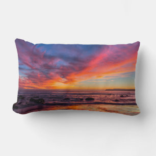Coussin Rectangle Coucher de soleil sur le Pacifique depuis Coronado