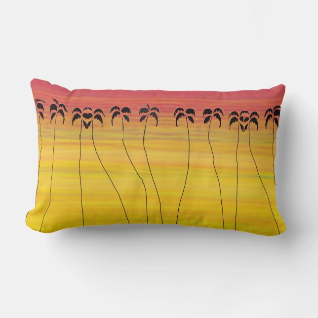 Coussin Rectangle Coucher de soleil tropical d'été de maman (Recto)