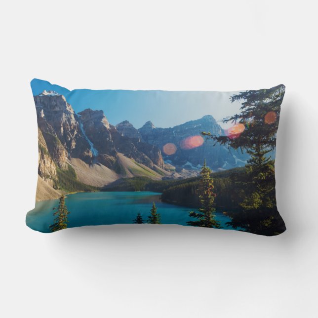 Coussin Rectangle Coucher du soleil | Moraine Lake, Canada (Recto)