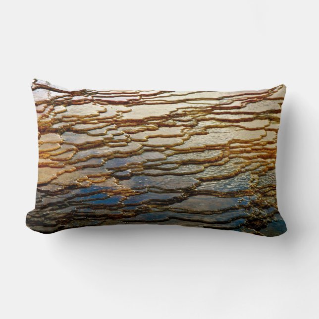 COUSSIN RECTANGLE COUCHES DE DÉPÔTS VOLCANIQUES COLORÉS (Recto)