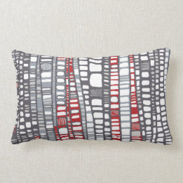 Coussin Rectangle Couches en rouge et gris