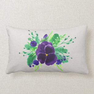 Coussin Rectangle Couleur Arrière - plan personnalisée du bouquet 