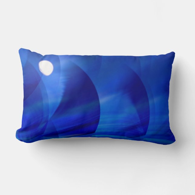 Coussin Rectangle Couleur bleu nuit moderne Abstrait (Recto)