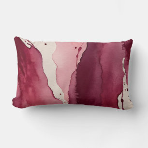 Coussin Rectangle couleur bordeaux, rose palissandre et ivoire doux