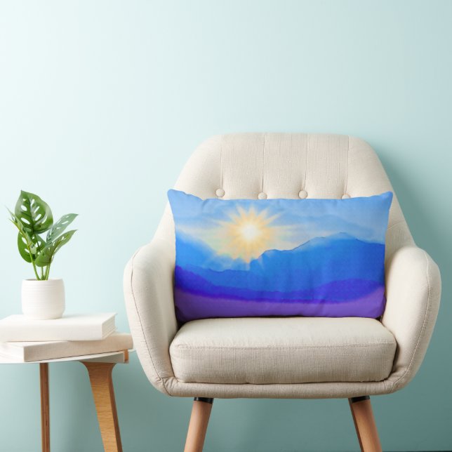 Coussin Rectangle Couleur d'eau (Chaise)