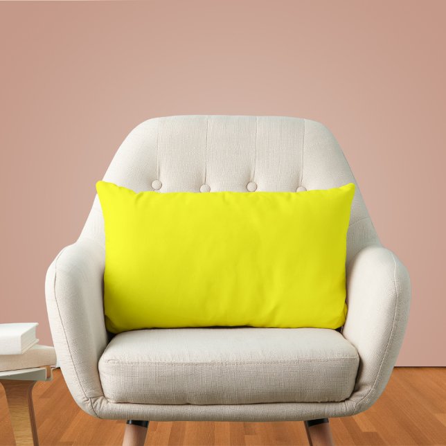Coussin Rectangle Couleur uni jaune néon (Créateur téléchargé)