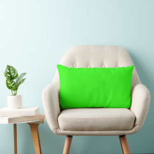 Coussin Rectangle Couleur uni verte minimale