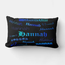 Couleurs bleues sur noir - Hannah