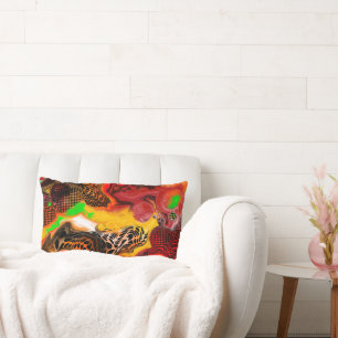 Coussin Rectangle Couleurs d'automne Abstrait pour la peinture