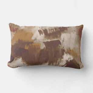 Coussin Rectangle Couleurs de café Abstraites Paint Strokes