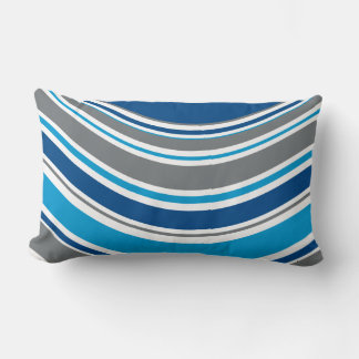 Coussin Rectangle Couleurs de style rétro Vagues 