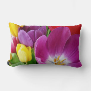 Coussin Rectangle couleurs des tulipes