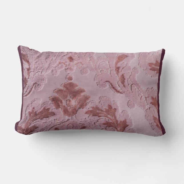 Coussin Rectangle Couleurs Motifs décoratives de tissu rose (Recto)