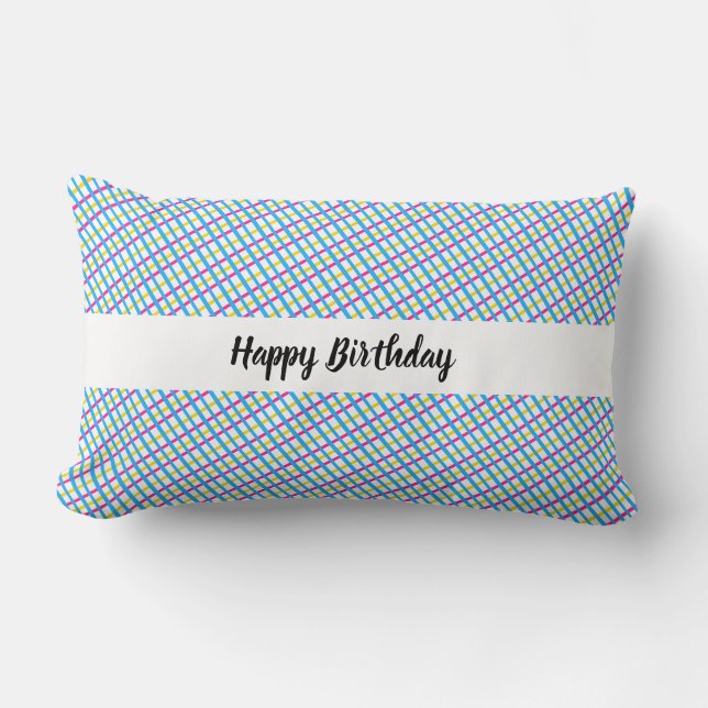 Coussin Rectangle Couleurs Pansexuelles Subtiles (Recto)