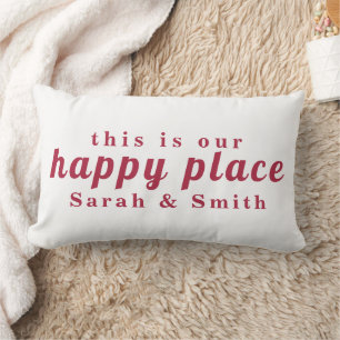 COUSSIN RECTANGLE COUPLE DE MARIAGE PERSONNALISÉ NOM MODERNE STYLÉ