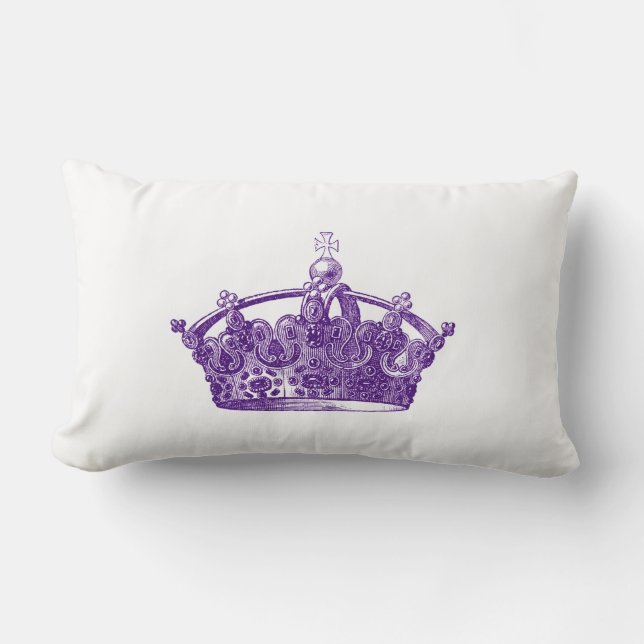 Coussin Rectangle Couronne royale pourpre (Recto)